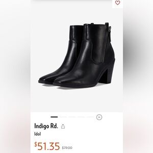 Size 7 1/2 black leather booties